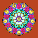 Color Petal Bloom Mandala Wall Decor