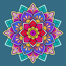 Symmetric Petal Aura Mandala Wall Decor