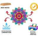 Symmetric Petal Aura Mandala Wall Decor