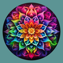 Cosmic Bloom Rainbow Mandala Wall Decor