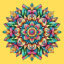 Vibrant Fusion Mandala Wall Decor