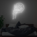 Smoking Skull Neon Sign