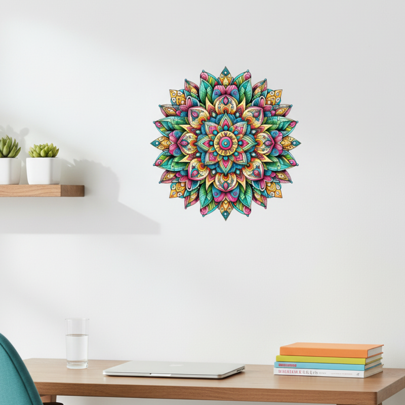 Vibrant Fusion Mandala Wall Decor