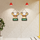 Cute Reindeer Open-Close Signboard