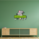 Elephant Family Wooden Wall Key Holder - ICraft asia