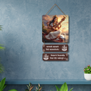 Saraswati Mahābhāge Vidye Wooden Wall Hanging