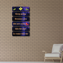 Keep Going motivational wooden wall hanging