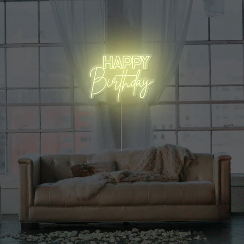 Happy Birthday Neon Sign