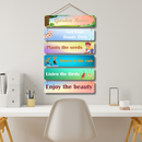 "Garden Rules" Wooden Wall Hanging - ICraft asia