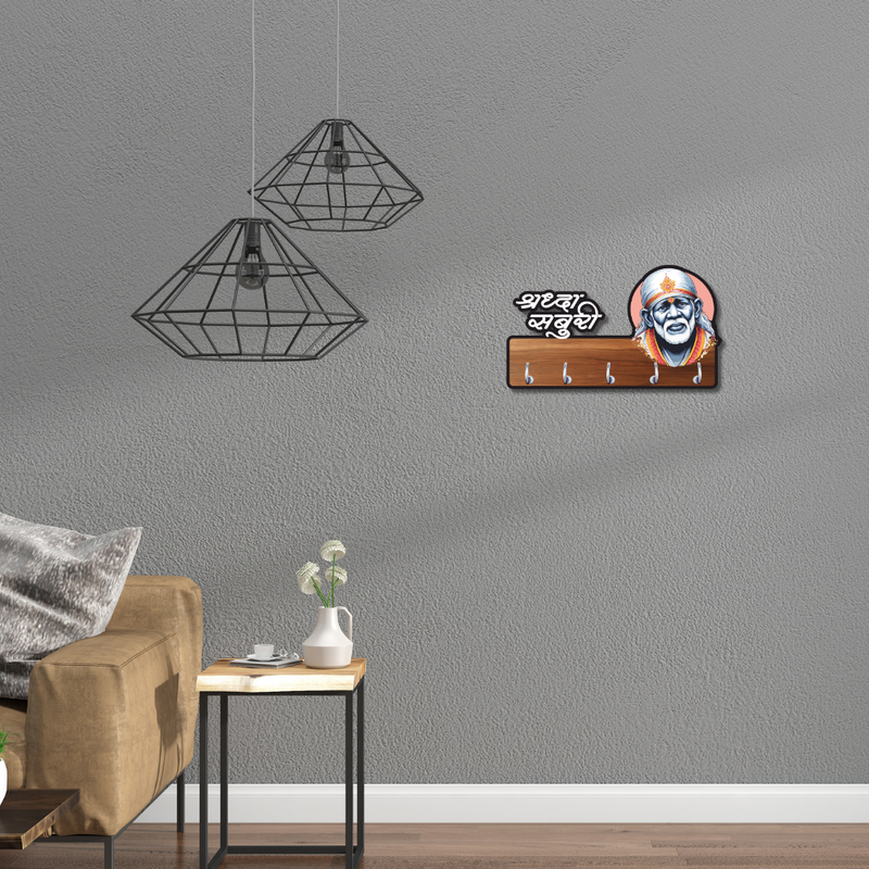 Shirdi Sai Baba Wooden Key Holder - ICraft asia