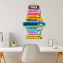 "Sunday to Saturday" wooden wall hanging - ICraft asia