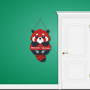 Cute Panda Welcome Wall Hanging