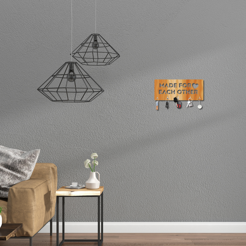 Made for Each Other Wooden Key Holder