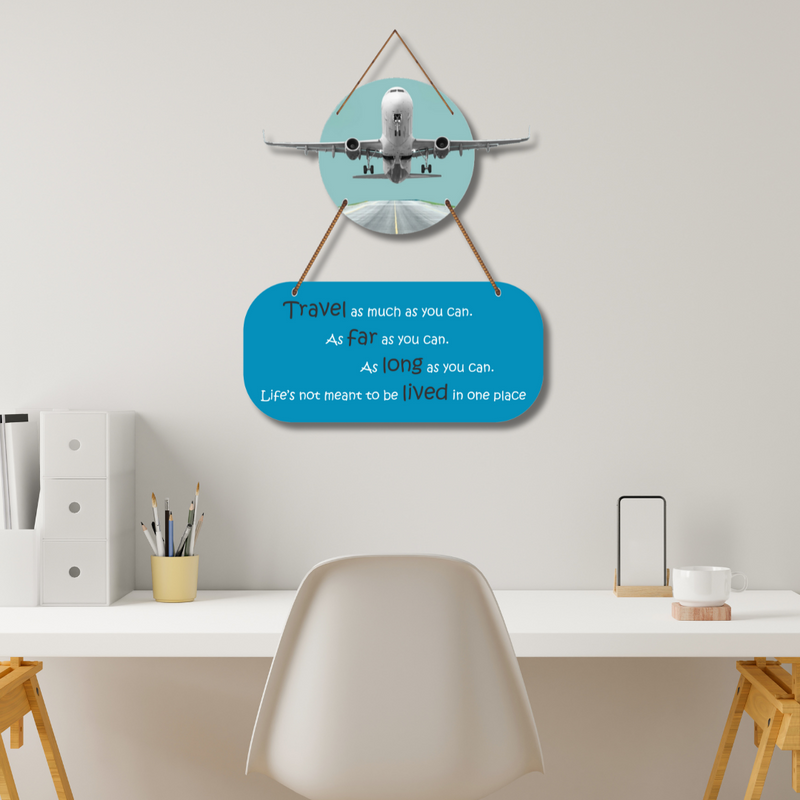 "Travel As Much As You Can" wall hanging
