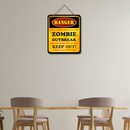 Zombie Outbreak Danger Wooden Wall Hanging
