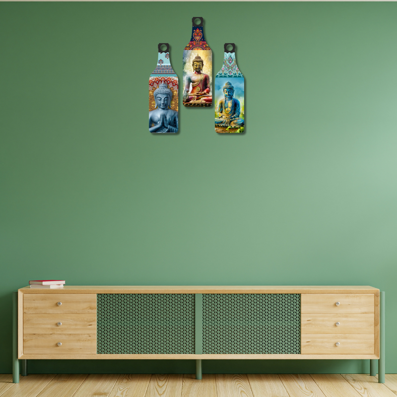 Buddha Art Wooden Chopping Board Set