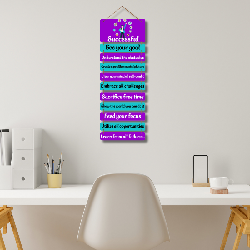 "Successful" wooden wall hanging