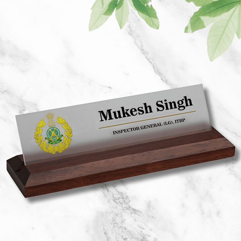 Office Desk Name Plate - Indo Tibetan Border Police (ITBP)