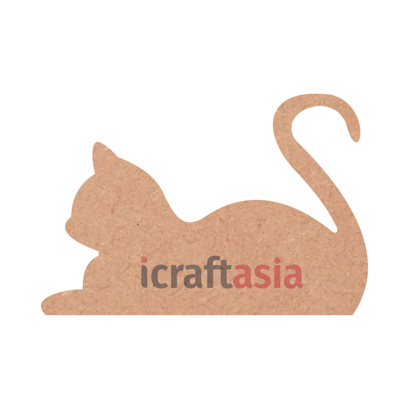 Sitting Cat MDF Cutout