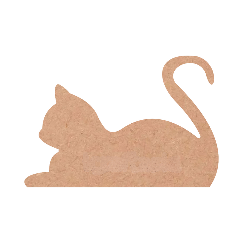 Sitting Cat MDF Cutout
