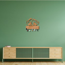 Cat Couple Wooden Wall Key Holder - ICraft asia
