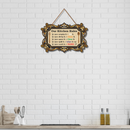 Elegant Kitchen Rules Wall Hanging