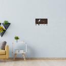 Elegant Bird on Branch Wooden Key Holder