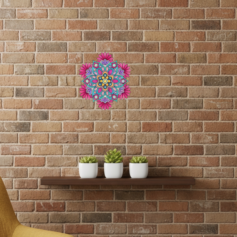 Vibrant Fusion Mandala Wall Decor