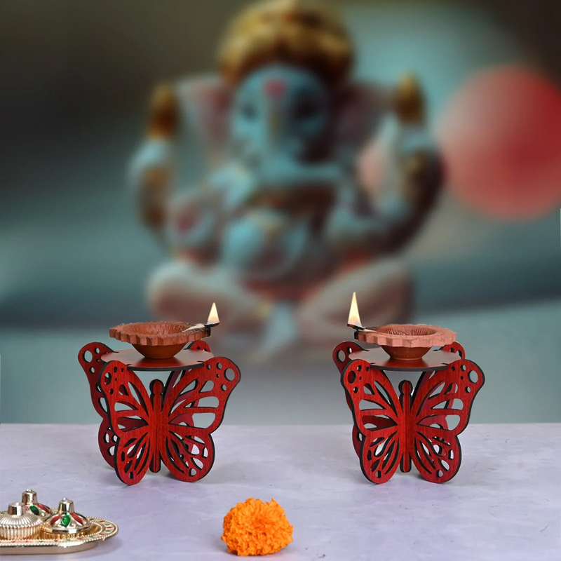 Butterfly Deepak Stand | Diya Stand