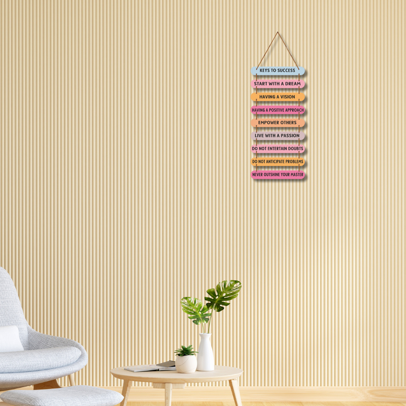 Keys to Success Motivational Wall Hanging