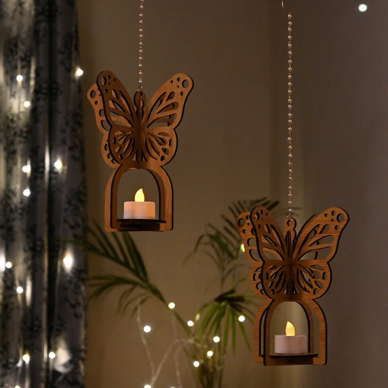 Hanging Butterfly Diya Holder