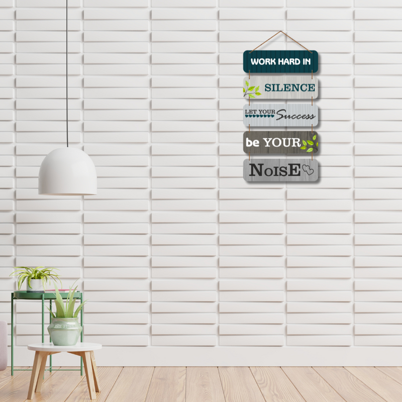 Work Hard in Silence Motivational Wall Hanging