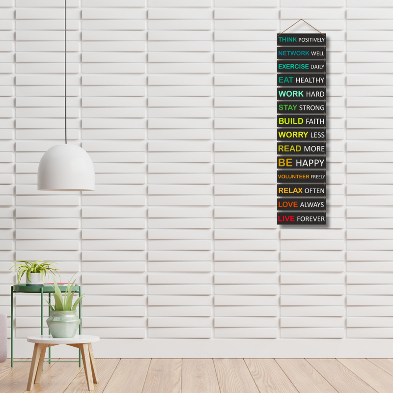 "Think Positively" wall hanging