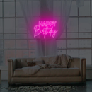 Happy Birthday Neon Sign