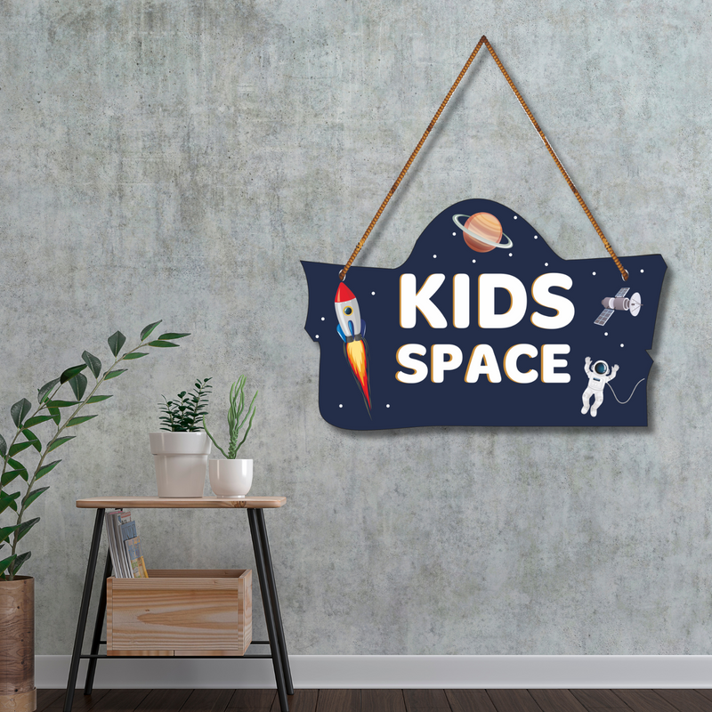 "Blast Off to Fun – Kids Space Zone" Wall Hanging