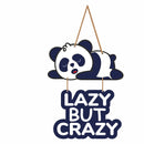 Lazy But Crazy Decorative Wooden Wall Hanging Ideal for Home Decor - ICraft asia