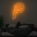 Smoking Skull Neon Sign