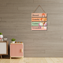 Blessed & Grateful Wooden Wall Hanging
