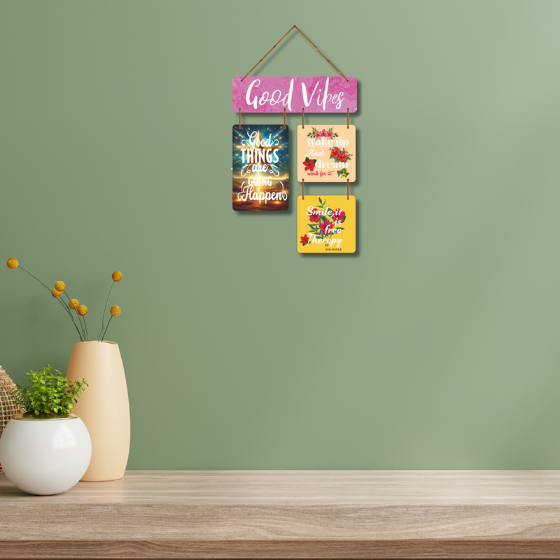 "Wooden Good Vibes Only"  Wall Hanging