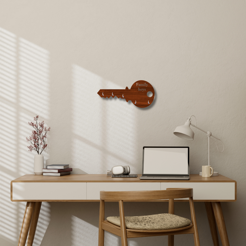Family Keys Wooden Wall Key Holder - ICraft asia
