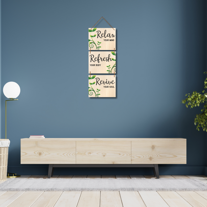 "Relax. Refresh. Revive" Wall Hanging