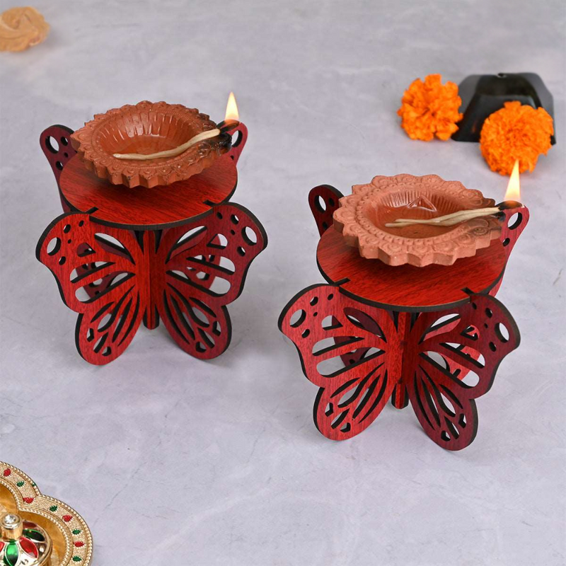 Butterfly Deepak Stand | Diya Stand