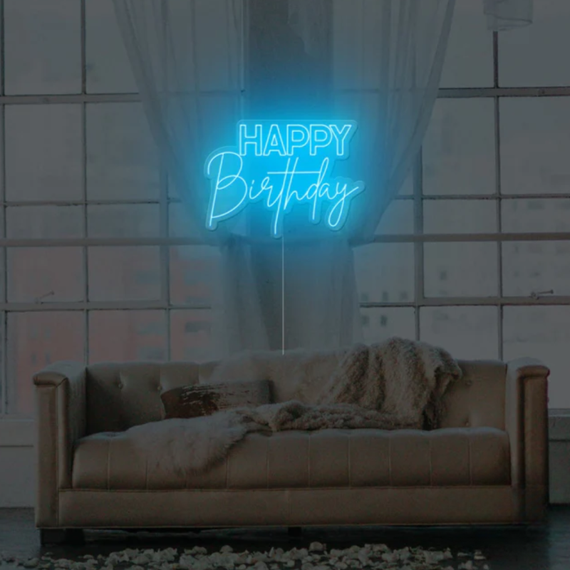 Happy Birthday Neon Sign