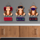 "Gandhi Ji Ke Tin Bandar" Wall Hanging - ICraft asia