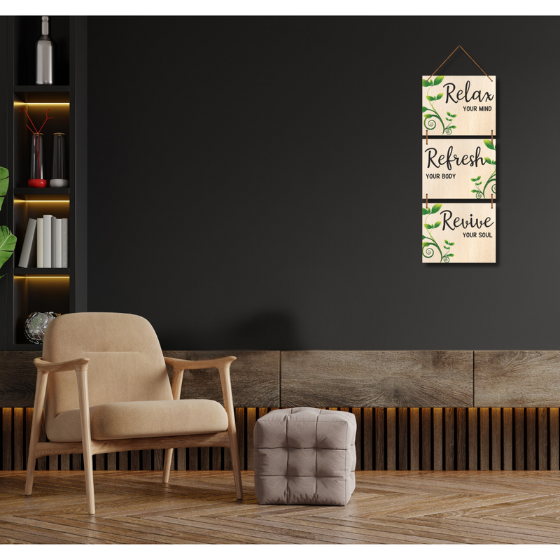 "Relax. Refresh. Revive" Wall Hanging