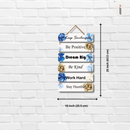 "Keep Smiling, Be Positive, Dream Big, Be Kind, Work Hard, Stay Humble" Wall Hanging - ICraft asia