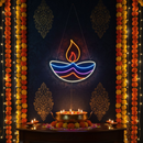 Radiant Neon Diya Light