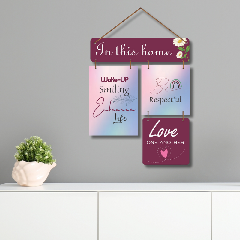 "In This Home Wake Up" Wall Hanging