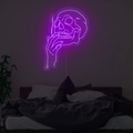 Smoking Skull Neon Sign