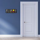 Shree Om Sacred Symbols Wooden Wall Name Plate